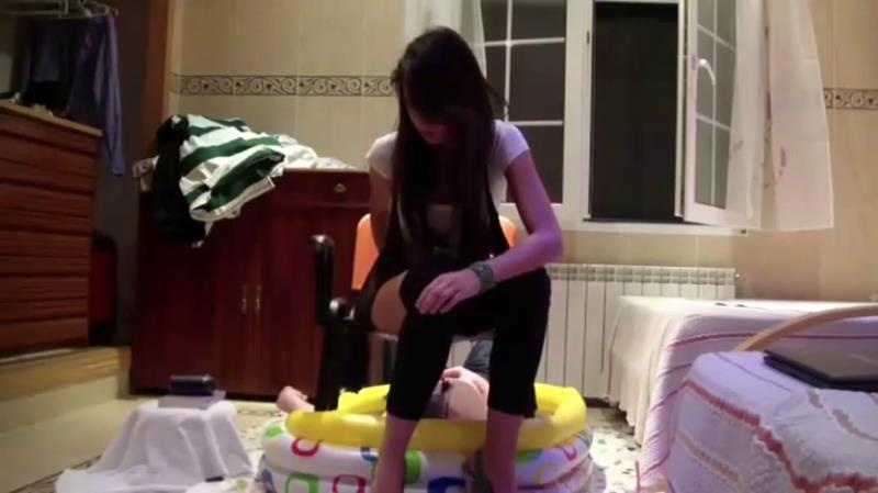 Beautiful Young Spanish Mistress Shits in Toilet Slave's Mouth in Pool P1 (2025 | SD)