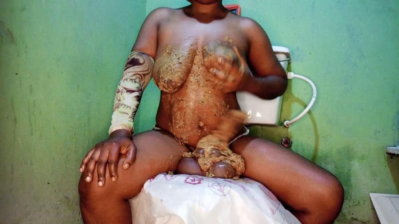 Ebony Goddess Smears Monster Shit All Over Her Body P1 (2026 | FullHD)